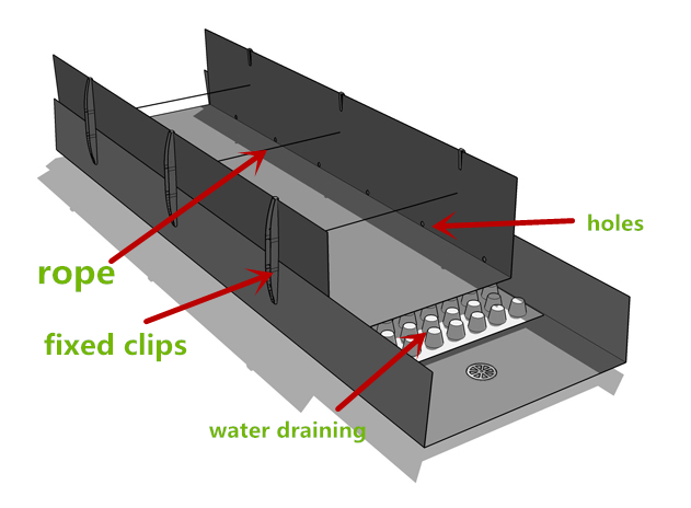 Hydroponic growing trough system